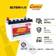 [Installation Provided] NS70 NS70L Century Hybrid WET | Car Battery Alphard D26R D26L BateriHub