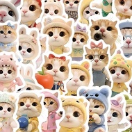70 Stickers Kitten Stickers Cute Cartoon Cat Stickers Cartoon Animal Waterproof Stickers