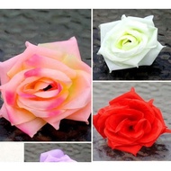 kepala bunga mawar plastik / kepala bunga mawar artificial