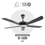 **BEST PRICE** NSB CEILING FAN X-LED M-LED 42/56 INCH WITH LED LIGHT 3COLOR