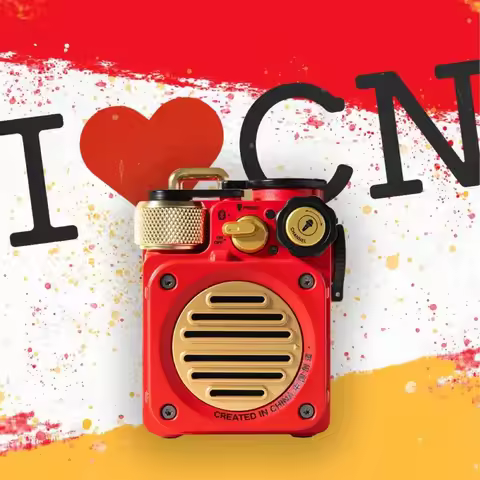 MUZEN XOG Wild Mini Bluetooth Speaker Chinese Red MW-PVX Outdoor Portable Wireless Smart Metal Playe