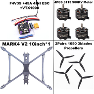 MARK4 V2 10inch F4V3S/F4V3S PLUS Flight Control 45/60A 4INI ESC rack drone FPV carbon fiber PV Racin