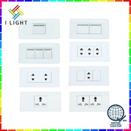 Wide series universal outlet Wall socket 1gang 2gang 3gang outlet 1way 3way switch with LED