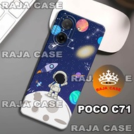Rc17/Softase rubber poco C71 - ASTRONOUT Motif - Case poco C71 - Casing poco C71 - Silicone poco C71