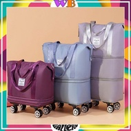 Beg Foldable Wheel Big Capacity Travel Bag Waterproof Nylon Luggage Bag Gym Bag Handbag Yoga Sport D