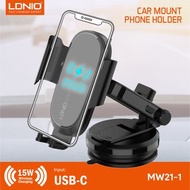 LDNIO MW21-1 車用手機架無線充電快充差電手機支架中控台儀表板可伸縮電話架電話托架手機座通用電子自動黑色 Ldnio MW21 1 Wireless Charging Car Phone H
