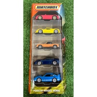 Matchbox MBX 2025 5-Pack Porsche Heroes (911 Carrera Cabriolet,918 Spyder,Porsche 914,911 Targa,911 