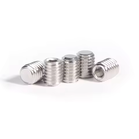 DIN913 316 Stainless Steel M3 M4 M5 M6 M8 M10 M12 Hex Hexagon Socket Flat Point Set Screw Allen End 
