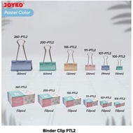 (12 pcs) Joyko Binder Clip Pastel Color Bc 105-PTL2 Pastel Clamp/ Bc-107PTL2 Complete Size Paper Cli