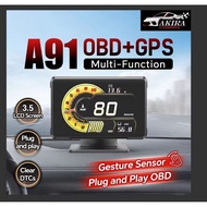 AKIRA A91 OBD GAUGE MYVI LAGI BEST ALZA 2009 UP LIVINA SYLPHY LATIO TEANA VIVA MYVI OLD