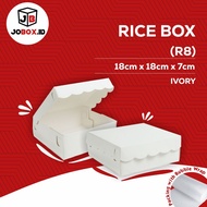 Rice Box Rice Box R8 18 x 18 Material Food gradeIVORY Food Cardboard/ Rice Box/ Rice Box/ Rice Cardb