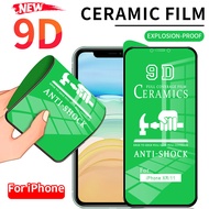 9D Full Ceramic Glass for iPhone 15 Pro Max 14 Pro Max 13 Mini 12 11 Pro X XR XS Max 8 7 6 6s Plus SE 2020 SE3 2022 Screen Protector Film
