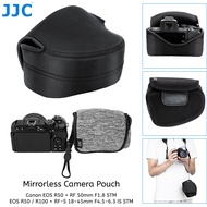 JJC OC-Z1 Mirrorless Camera Pouch for Canon EOS R50 with RF-S 18-45mm F4.5-6.3 IS STM & RF 50mm F1.8