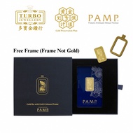 TURBO [10G] PAMP Lady Fortuna Gold Bar 9999Gold with Pendant Frame