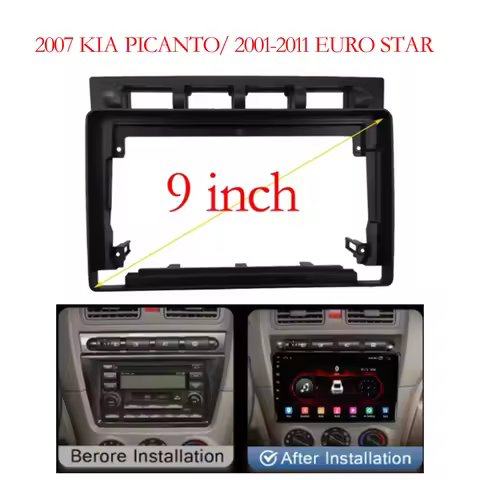 Car audio fascia frame 9 Inch Adapter Android Radio Dash Fitting Panel Kit For Kia Picanto Morning E