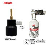Filling Adapter to R134a Refrigerant R290 Gas Puncture Style Bottle Canister M12,M14 For Magazine Ai