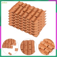 120 Pcs Models Toy House Miniature Roof Tiles Simulated Small Statue 1.70X0.90X0.50CM Brown Clay Chi
