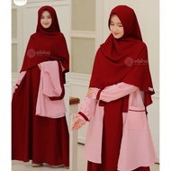 Nama Model : Elbina set gamis + Outer (no hijab) Warna