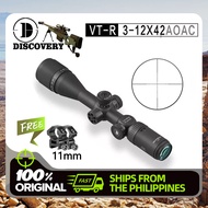 【Free 11mm mount】DISCOVERY VT-R 3-12X42AOAC Optics Riflescope Hunting Scope 25.4mm Tube Illuminated Tactical Hunting Scope Used for PCP