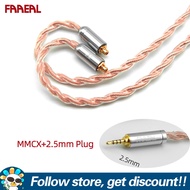 FAAEAL หูฟังสาย3.5Mm/2.5Mm/4.4Mm Gold-Plated สายหูฟังทดแทน MMCX/2Pin 0.78มม.อัพเกรดสายหูฟังสำหรับ BL