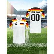 3D Germany Jerseys Pattern T-Shirt For Men Football Customized 3D Printed Short Sleeve Tops Summer L