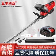 五羊利西21v充电式绿篱机电动绿篱修剪机修枝剪公路绿化带电动农具 21v充电式绿篱机+豪礼【单电池】