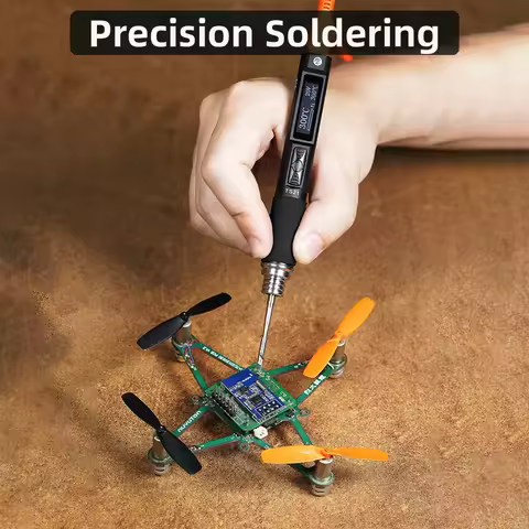 MINIWARE TS21 Precision Soldering Iron Adjustable Temperature 100W 100-450℃ Welding Solder Rework St