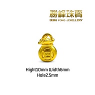 SF全金铜钱福袋吊坠 Golden Coin Fortune Pouch Pendant/100%AUTHENTIC 999GOLD(FD013)