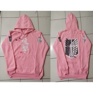 Attack on Titan sweater snk aot anime Hoodie pink