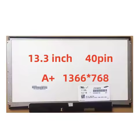 13.3inch LCD Screen 40pins 1366*768 LTN133AT16 LP133WH2 TLF1 TLA2 B133XW03 V.4 B133XW01 V.0 V.1 N133