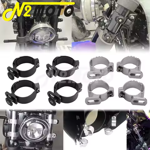 Universal 35-55mm Fork Bracket Clip Quarter/Half/Gauntlet/Club Fairing Adjustable Clamp For Harley S