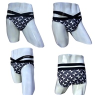 SW266 กางเกงว่ายน้ำเซ็กซี่ ผ้าพิมพ์ลาย สายคาดเอว อะไหล่โลหะโลโก้แบรนด์ Awesome swimwear