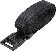 E-Value PT-252(BK) One-Touch Fastening Belt, Buckle Type, Length 6.6 ft (2 m), Width 1.0 inch (25 mm