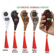 (2021 Version- w LED light and Compass) Portable Finger Counter – Digital Islamic Rotating Tasbih Pr