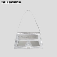 Karl Lagerfeld - IKON K MEDIUM CROC-EFFECT SHOULDER BAG 236W3186 กระเป๋าสะพาย