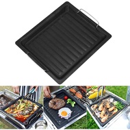 BBQ Grill Plate Pan Grill Pan Cooking Reversible Plate Cast Iron Pizza Plate Grill Accessories
