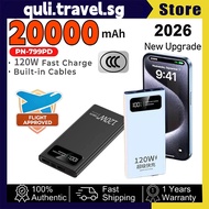 [SG Stock] 3 CCC 20000mAh Mini Power Bank PD120W Powerbank Fast Charging With 2 outputs 2 inputs Fli
