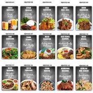 Wall decoration Cafe Poster home decoration dining cafe trendy Menu cafe display food stall