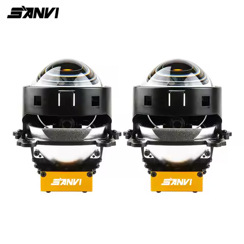 NEW SANVI 3.0inch A45 Bi LED Projector Lenses 12V Headlight For Hella 3R G5 H4 H7 9005 9006 Car LED 