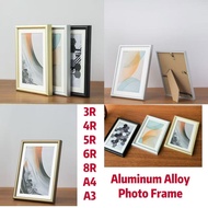SG Stock Aluminum Alloy Photo Frame 3R 4R 5R 6R 8R A4 A3 Picture Frame Table Wall Display Graduation