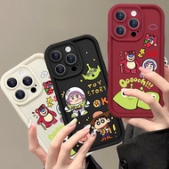 Cartoon Cute Toy Story Lotso Crayon shin-chan Soft Phone Case For OPPO RENO 5 6 7 PRO 5G 6 Pro PLUS Casing Angel Eyes Silicone Fashion Soft TPU Shockproof Cover