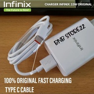 Charger 33W Infinix Note 12 G96 Original 100% Type C Fast Charging Charger 33 Watt 1 Set