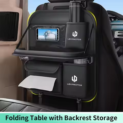 Car Tablet Holder for Leapmotor Car Seat Back Organizer Backseat Storage Bag with Foldable Table Tra