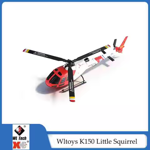 Wltoys K150 Little Squirrel RC Helicopter AS350 4CH Brushless Model Pressure Optical Fow Fixed High 