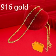 Rantai Leher Emas 916 Lelong Original Necklace Women Gold Chain for Women Emas Bangkok Original 375