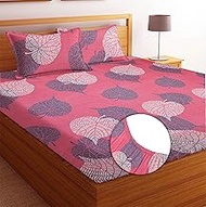 BSB HOME Premium 100% Microfiber Elastic Fitted Bedsheets with 2 Pillow Covers | Double Bed with All