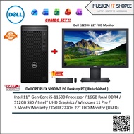 Dell OPTIPLEX 5090 MT Desktop PC 11th GEN Combo Set with Dell E2220H 22" FHD Monitor ( Refurbished )