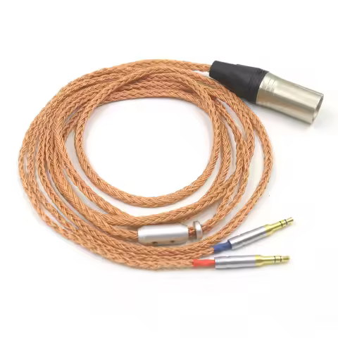 16 Cores 99% XLR Balanced UPOCC Copper Headphone Cable for Hifiman Sundara Ananda HE1000se HE6se he4