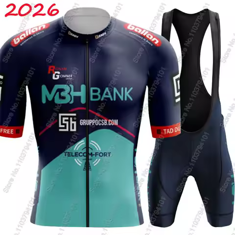 2026 MBH BANK Ballan Csb Colpack Cycling Jersey Set Summer Cycling Clothing Men Short Sleeve Kit Roa