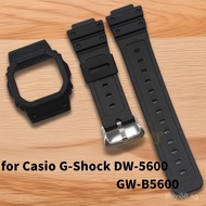 for G-Shock DW-5600/GW-B5600 Strap & Case Set - Durable Resin Replacement Band & Shell Combo
